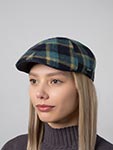 Кепка STETSON арт. 6610323 TEXAS CHECK WOOL (бирюзовый / синий / желтый)